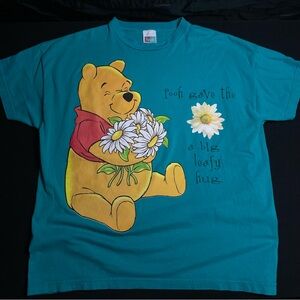 Disney Teal Pooh Bear Short Sleeve Tee